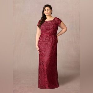 Azazie Dorit Burgundy Lace Bridesmaid Dress  30 Formal Mother of the Bride Gown